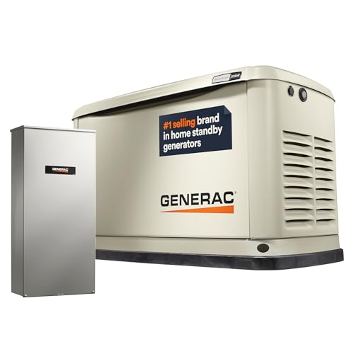 Generac 7043 22kW Air Cooled Guardian Series Home Standby Generator with 200-Amp Transfer Switch - Comprehensive Protection - Smart Controls - Versatile Power - Wi-Fi Connectivity - Real-Time Updates