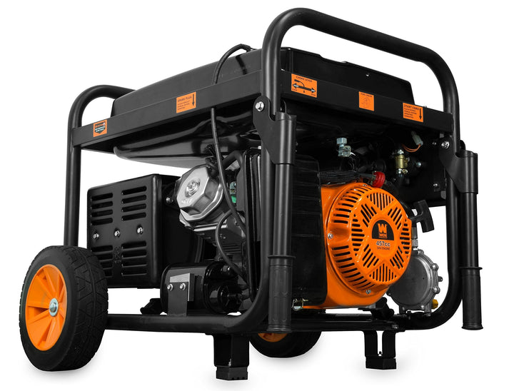 WEN DF1100T 11,000-Watt 120V/240V Dual Fuel Portable Generator with Wheel Kit and Electric Start - CARB Compliant, Black