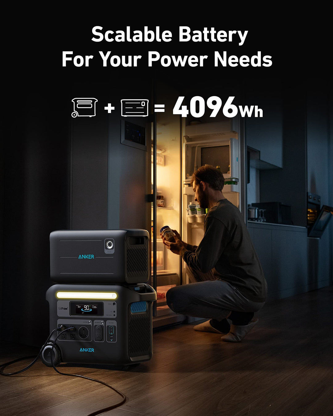 Anker 2400W Portable Solar Generator Power Station with 2048wh LiFePO4 Battery - For Home, Camping, RVs